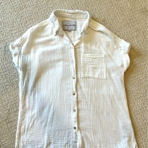 Lola River Linen Cap Sleeve Tee